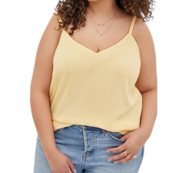 torrid Tops - Torrid | Pale Yellow Tank Top, Ava Rayon Slub Cami